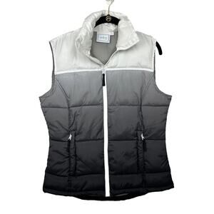 CG.L.CG Women's Vest Polyester Small Obre (Black, Gray, White) Zipper Pockets